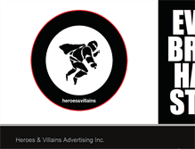 Tablet Screenshot of heroesandvillainsadvertising.com